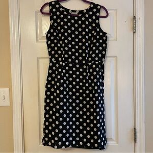 JRT Size 6 Black White Polka Dot Sleeveless Dress
